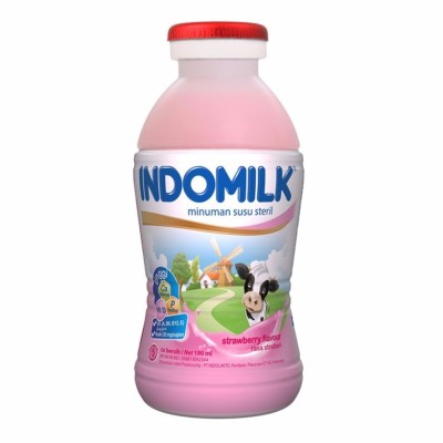 INDOMILK CAIR BTL STRAW 190 ML